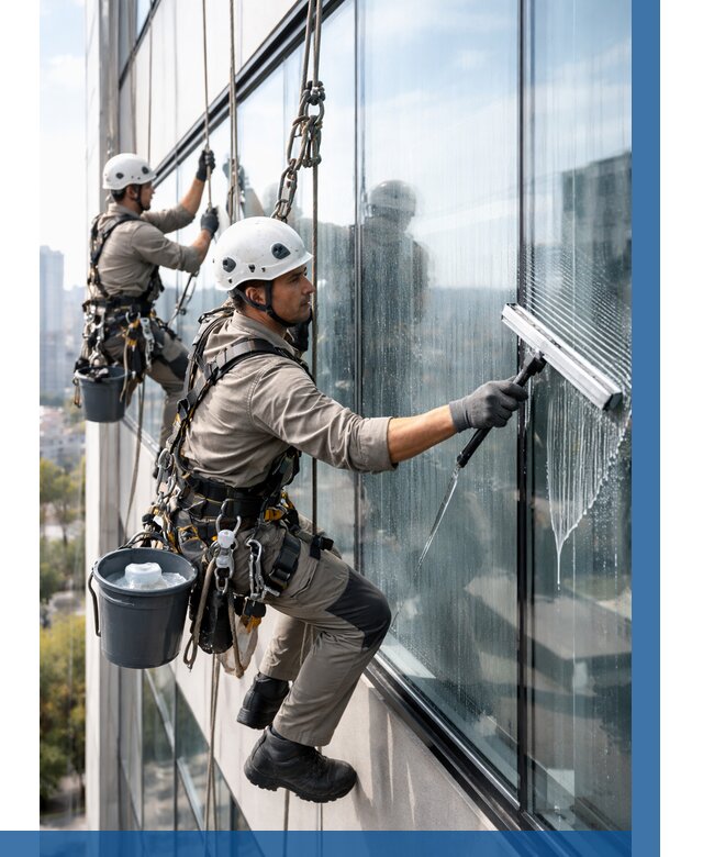 Мойка окон альпинистами в Стрежевом от 4588 р. | ВЫСОТНИК-Стж