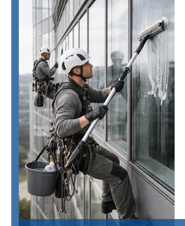 Высотная мойка сплошного остекления с выездом в Стрежевом