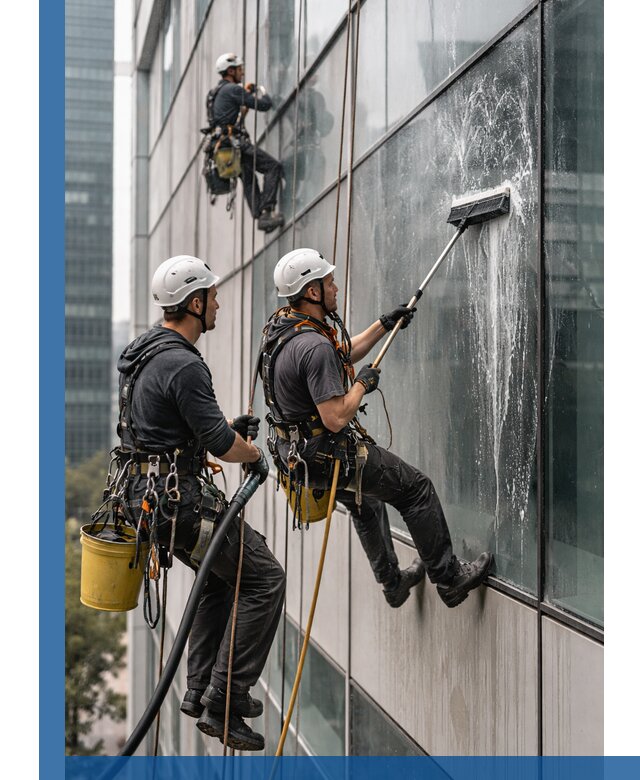 Профессиональная высотная мойка фасадов зданий в Стрежевом