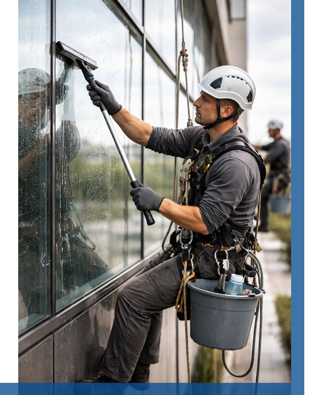 Мойка стеклянных фасадов в Стрежевом от 204 р. | ВЫСОТНИК-Стж