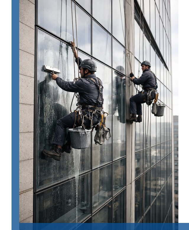 Профессиональная мойка стеклянных фасадов зданий в Стрежевом