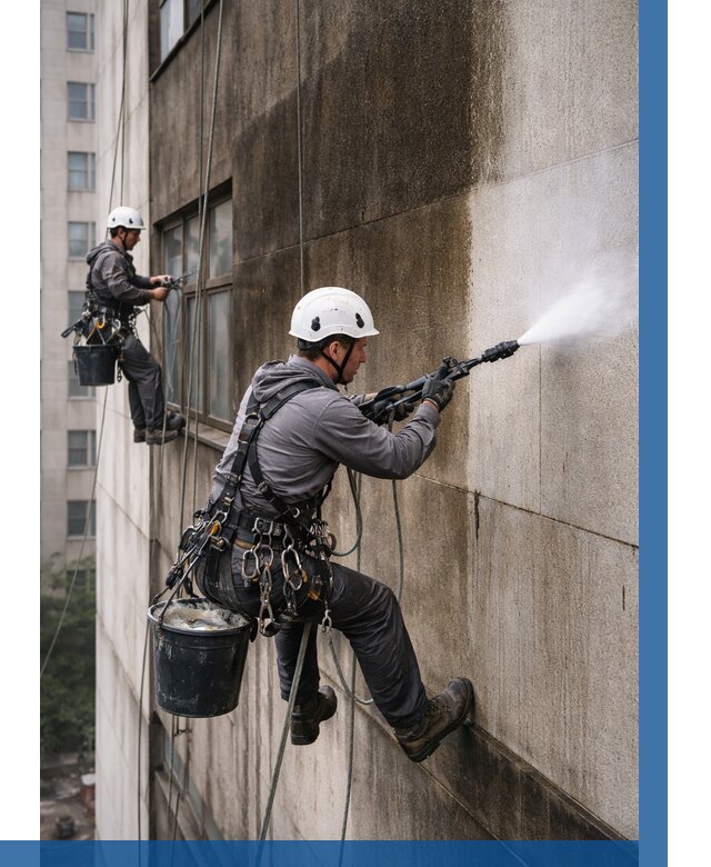 Очистка фасада от копоти в Стрежевом от 255 р. | ВЫСОТНИК-Стж