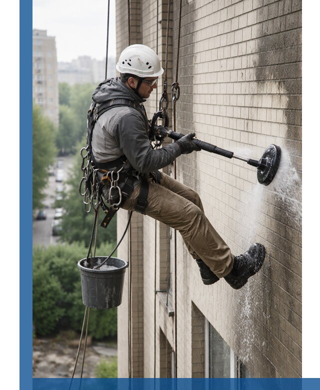 Очистка фасада от копоти в Стрежевом профессионально и безопасно