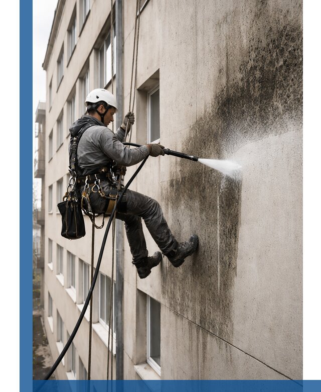 Профессиональная очистка фасадов от плесени в Стрежевом