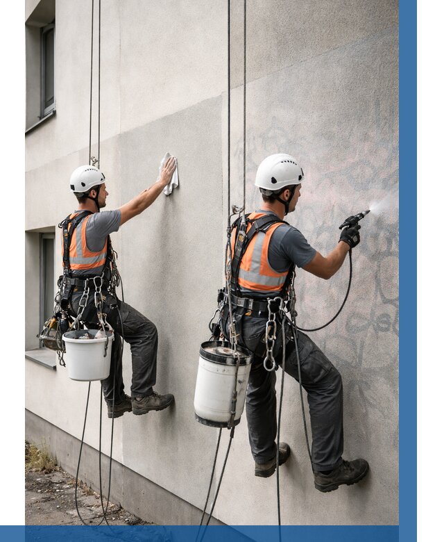 Антиграффити покрытие фасада в Стрежевом от 612 р. | ВЫСОТНИК-Стж