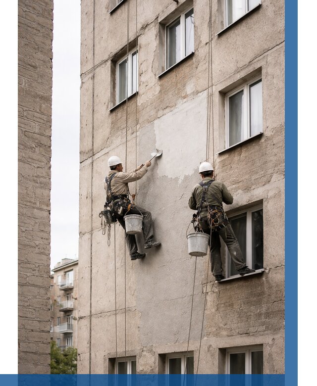 Косметический ремонт фасада в Стрежевом от 1121 р. | ВЫСОТНИК-Стж