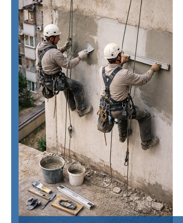 Комплексный ремонт штукатурного фасада с гарантией в Стрежевом