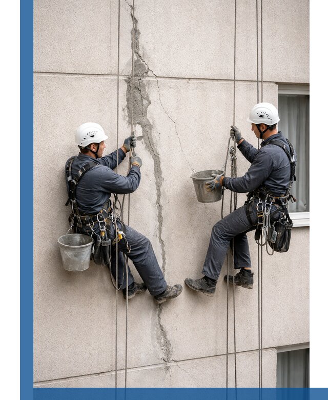 Заделка трещин на фасаде в Стрежевом с гарантийным ремонтом