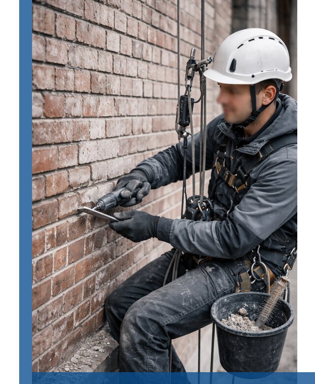 Расшивка кирпичных швов фасадов и стен, ремонт в Стрежевом