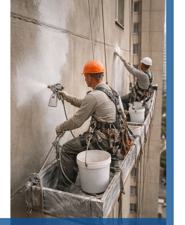 Грунтовка фасада на высоте в Стрежевом от 122 р. | ВЫСОТНИК-Стж