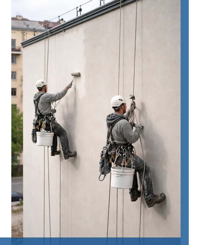 Покраска оштукатуренного фасада в Стрежевом от 326 р. | ВЫСОТНИК-Стж