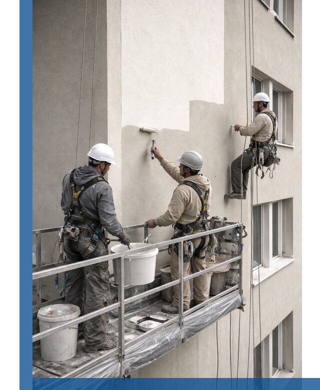 Покраска оштукатуренного фасада в Стрежевом под ключ с гарантией