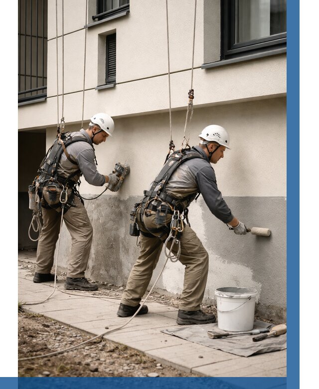 Окраска цоколя здания в Стрежевом от 459 р. под ключ | ВЫСОТНИК-Стж