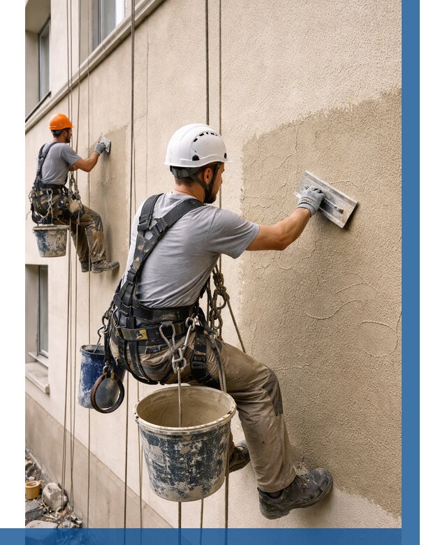 Декоративная штукатурка фасада в Стрежевом от 1223 р. | ВЫСОТНИК-Стж