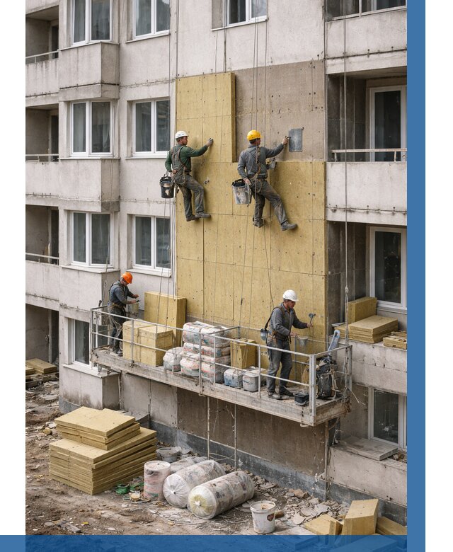 Утепление фасада минватой в Стрежевом от 1529 р. | ВЫСОТНИК-Стж