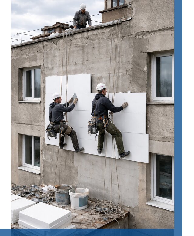 Утепление фасада пенополистиролом в Стрежевом от 1835 р. | ВЫСОТНИК-Стж