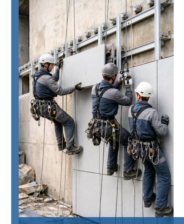 Монтаж вентилируемого фасада в Стрежевом под ключ с гарантией качества