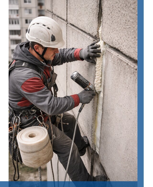 Утепление межпанельных швов в Стрежевом от 714 р. | ВЫСОТНИК-Стж