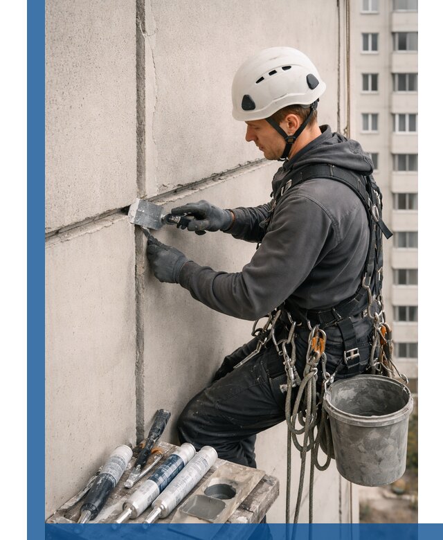Ремонт межпанельных швов в Стрежевом герметизация и восстановление
