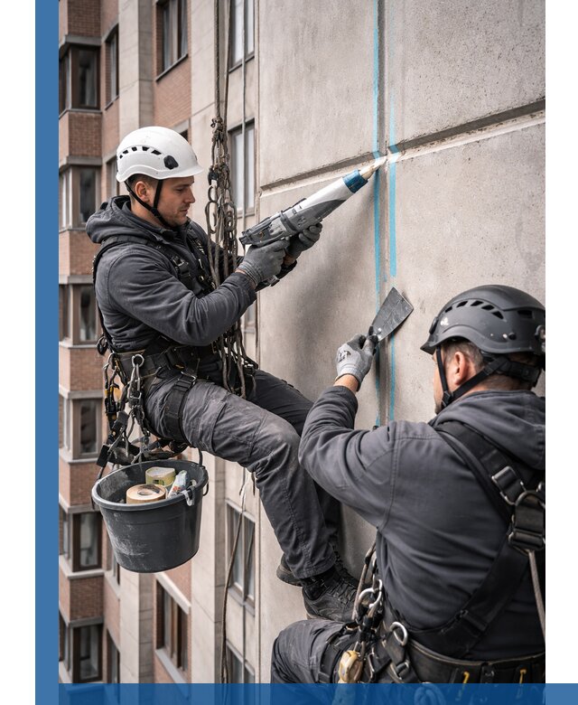 Вторичная герметизация швов фасада и кровли в Стрежевом