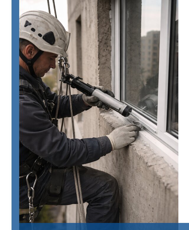 Герметизация оконных швов снаружи в Стрежевом профессионально