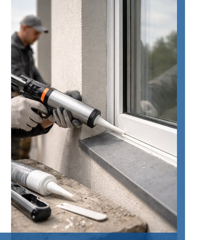 Герметизация монтажных швов окон в Стрежевом от 663 р. | ВЫСОТНИК-Стж