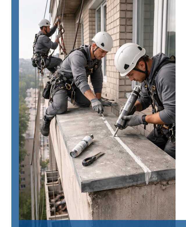 Герметизация балконного козырька в Стрежевом профессионально