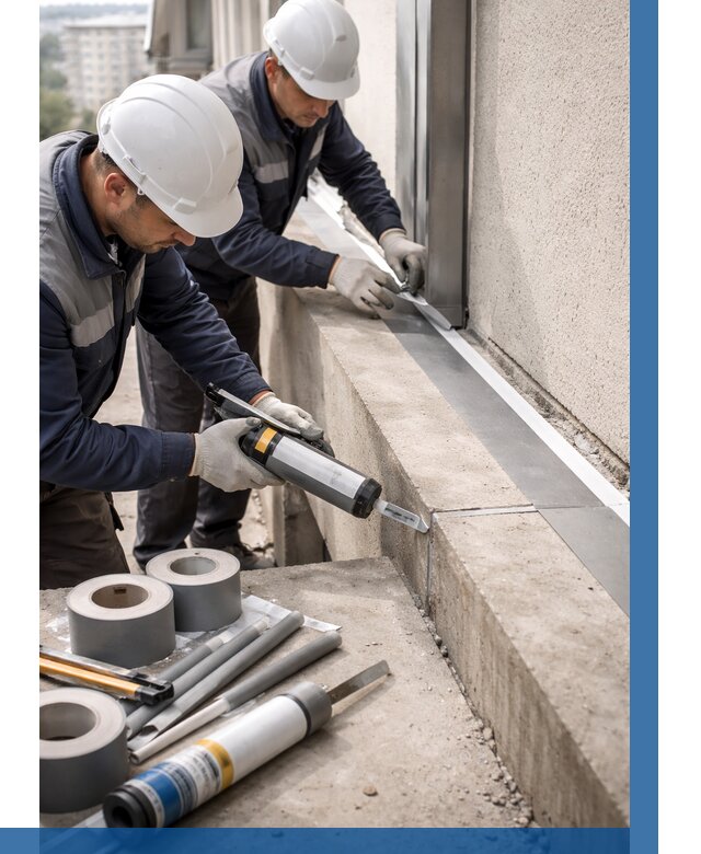 Герметизация примыкания балкона в Стрежевом от 4588 р. | ВЫСОТНИК-Стж