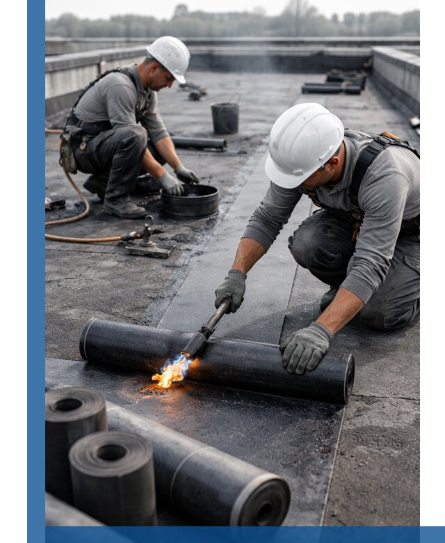 Ремонт рулонной кровли в Стрежевом герметизация и восстановление