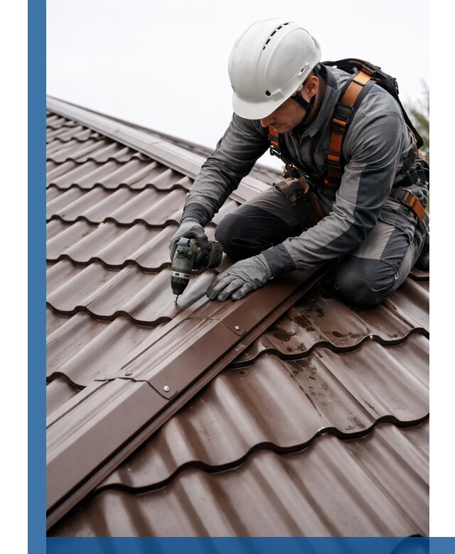 Ремонт металлочерепицы на крыше в Стрежевом профессионально