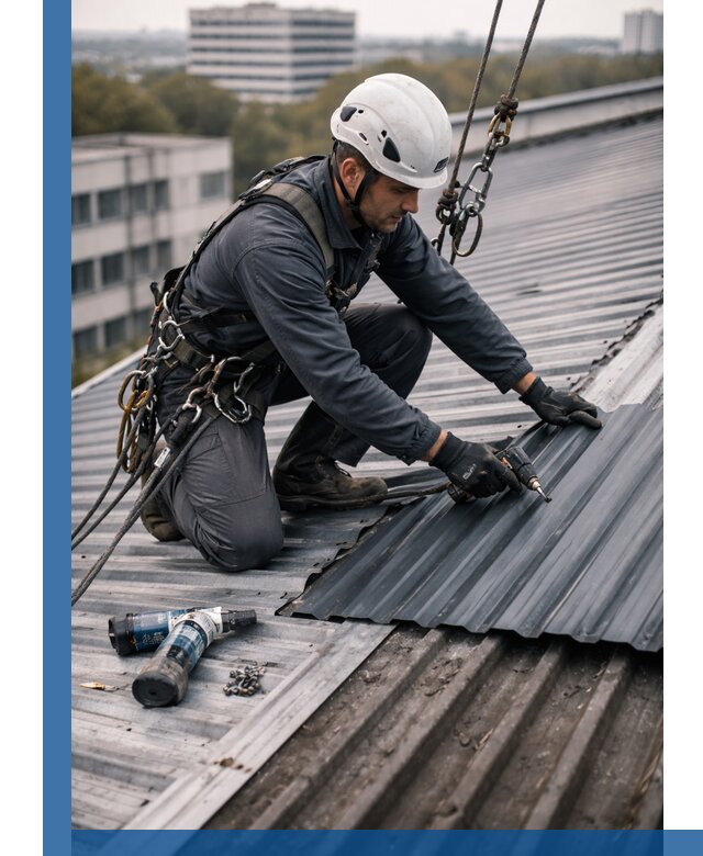 Ремонт профнастила на кровле в Стрежевом, работы под ключ