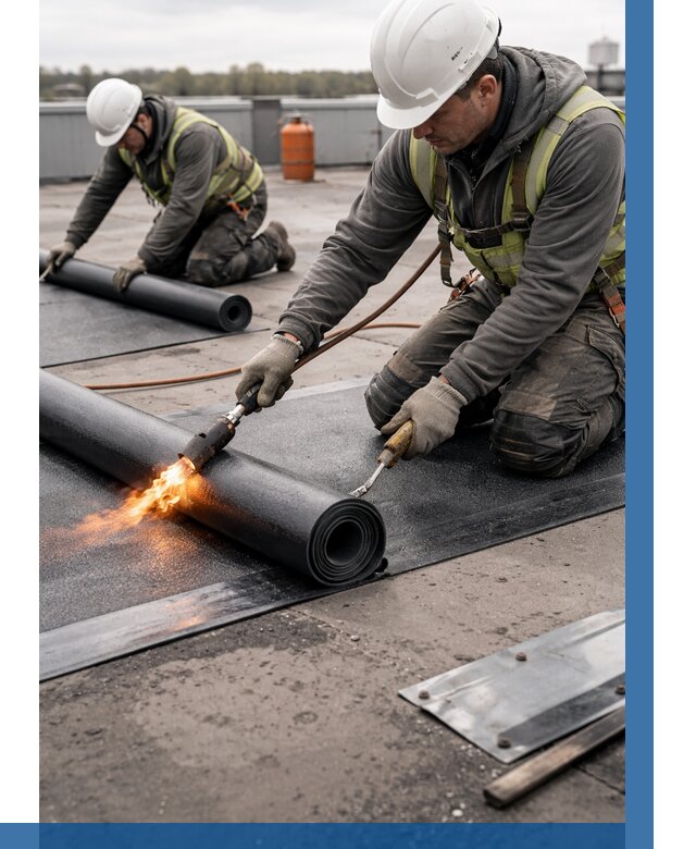 Монтаж наплавляемой кровли в Стрежевом от 867 р. — ВЫСОТНИК-Стж