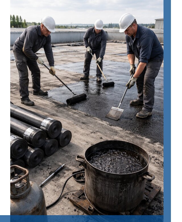 Гидроизоляция кровли мастикой в Стрежевом от 612 р. | ВЫСОТНИК-Стж