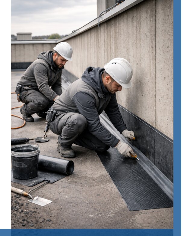 Гидроизоляция примыканий на кровле в Стрежевом от 918 р. | ВЫСОТНИК-Стж