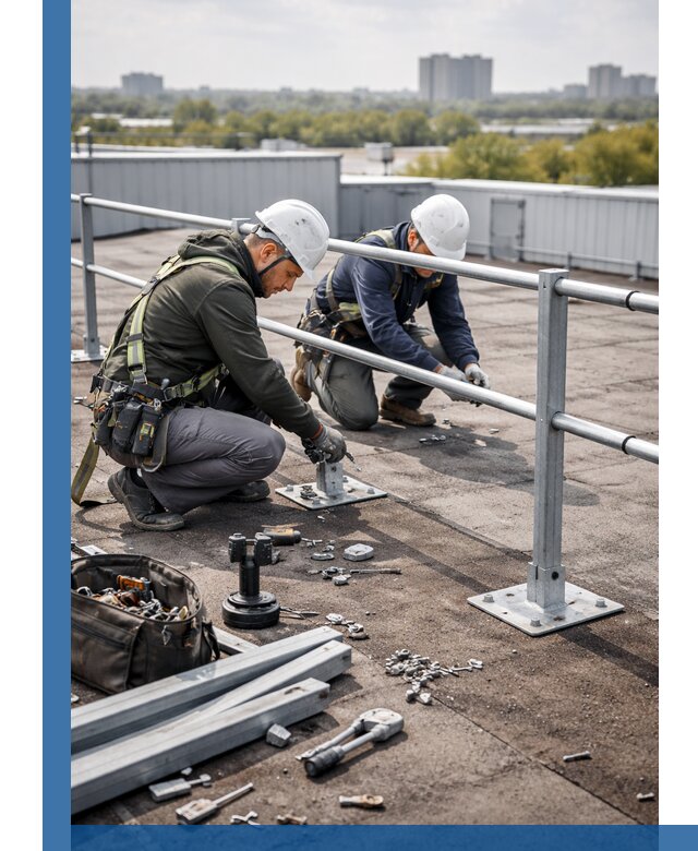 Монтаж кровельного ограждения в Стрежевом под ключ с гарантией