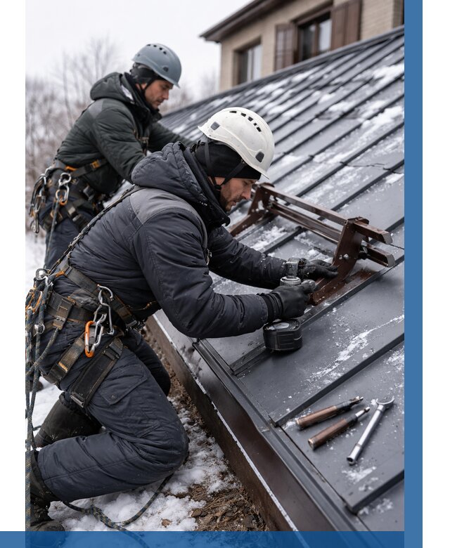 Монтаж снегозадержателей в Стрежевом от 459 р. | ВЫСОТНИК-Стж