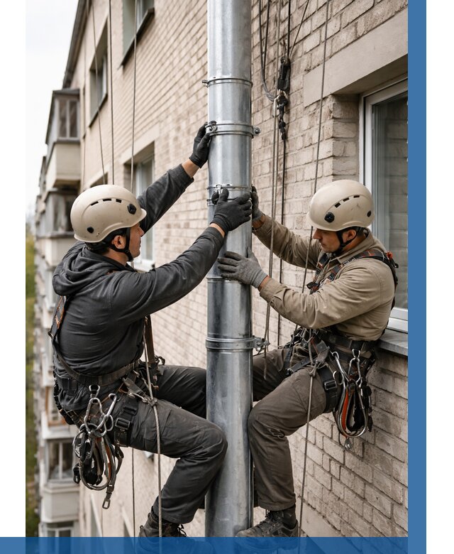 Замена водосточных труб в Стрежевом от 6627 р. | ВЫСОТНИК-Стж