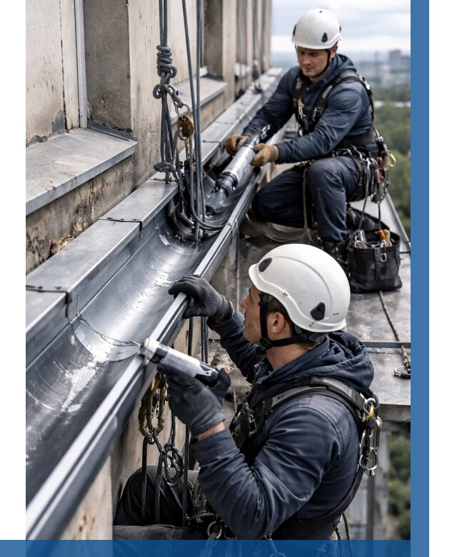 Ремонт водосточных желобов в Стрежевом от 6627 р. | ВЫСОТНИК-Стж