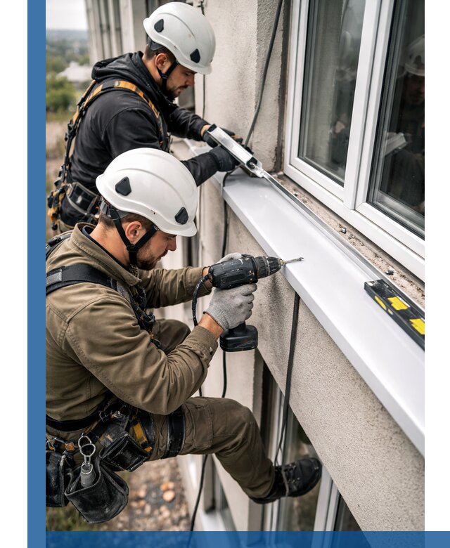Профессиональный монтаж оконных отливов и отведения воды в Стрежевом
