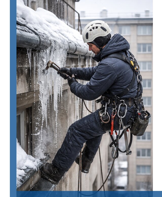 Удаление наледи и чистка водостоков в Стрежевом оперативно и безопасно