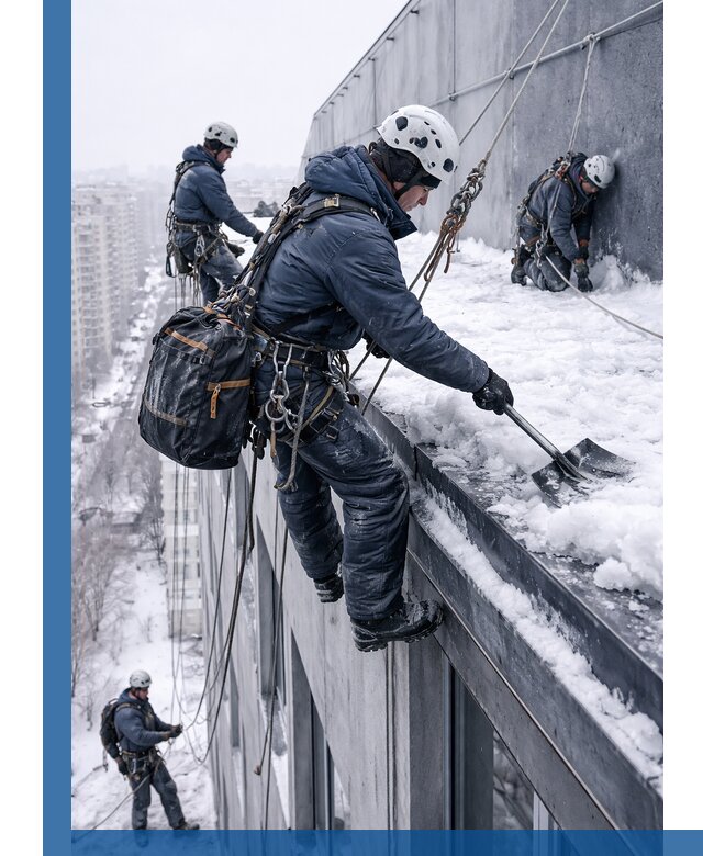 Абонентское обслуживание кровли зимой в Стрежевом регулярный уход