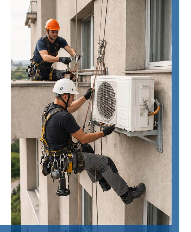 Монтаж внешнего блока кондиционера в Стрежевом от 6627 р. | ВЫСОТНИК-Стж