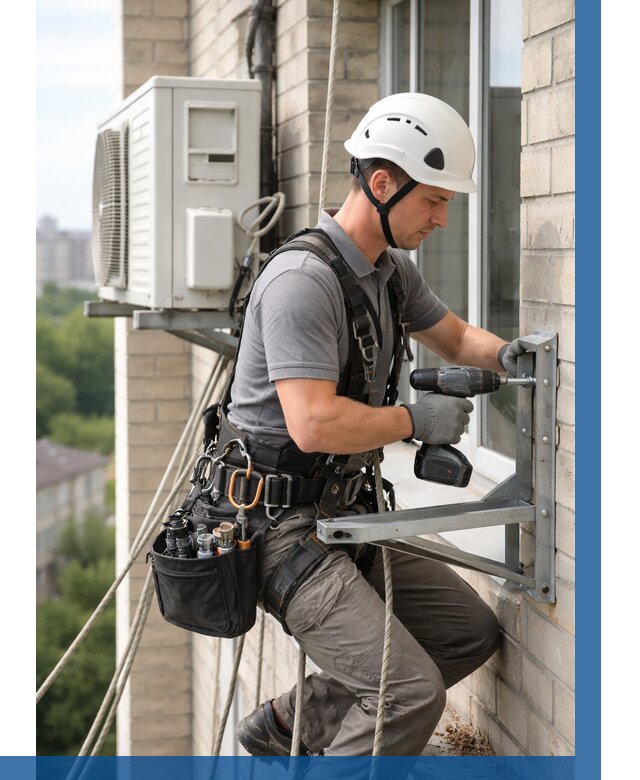 Установка кронштейнов кондиционера в Стрежевом от 3568 р. | ВЫСОТНИК-Стж