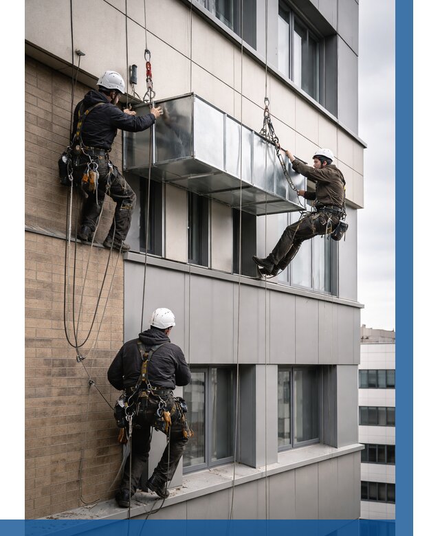 Монтаж воздуховодов на фасаде в Стрежевом от 1529 р. | ВЫСОТНИК-Стж