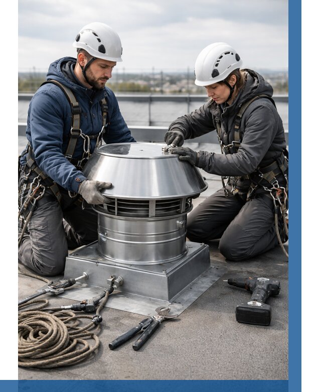 Установка дефлекторов на кровле в Стрежевом от 4588 р. | ВЫСОТНИК-Стж