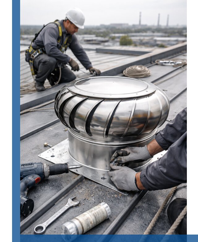 Установка дефлекторов на кровле в Стрежевом профессионально