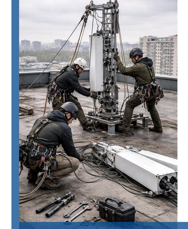 Демонтаж антенн на крыше зданий в Стрежевом с гарантией