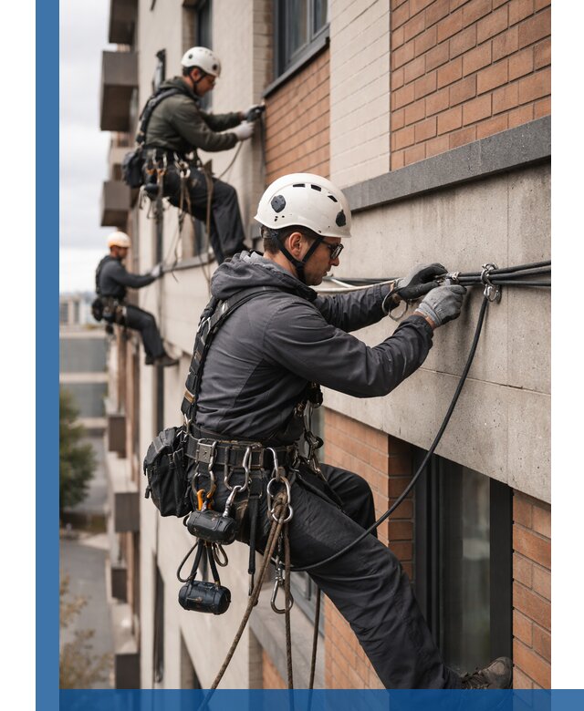 Крепление кабеля на фасаде монтаж и крепеж в Стрежевом