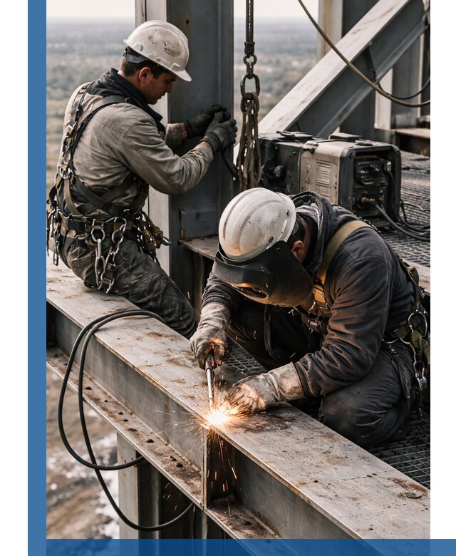 Высотные сварочные работы в Стрежевом для промышленных объектов