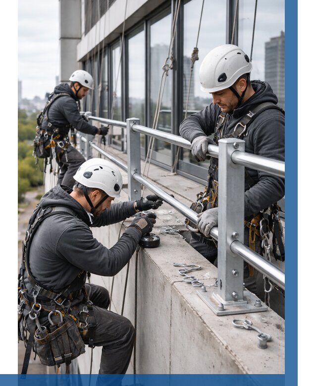 Монтаж ограждений на высоте в Стрежевом, от 1223 р. | ВЫСОТНИК-Стж